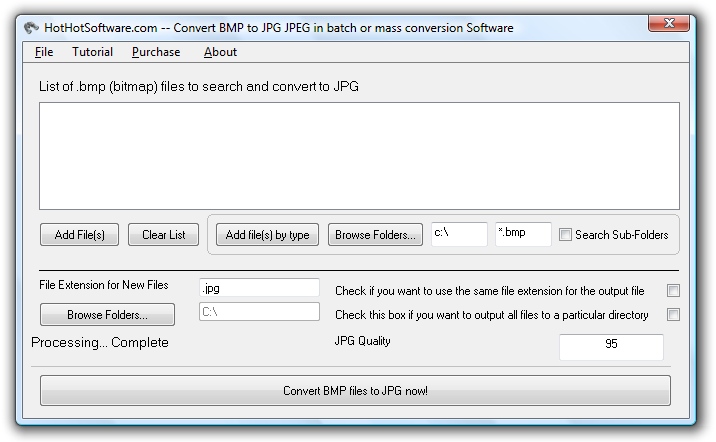 Logo Convert BMP to JPG JPEG in batch or mass conversio 9.0