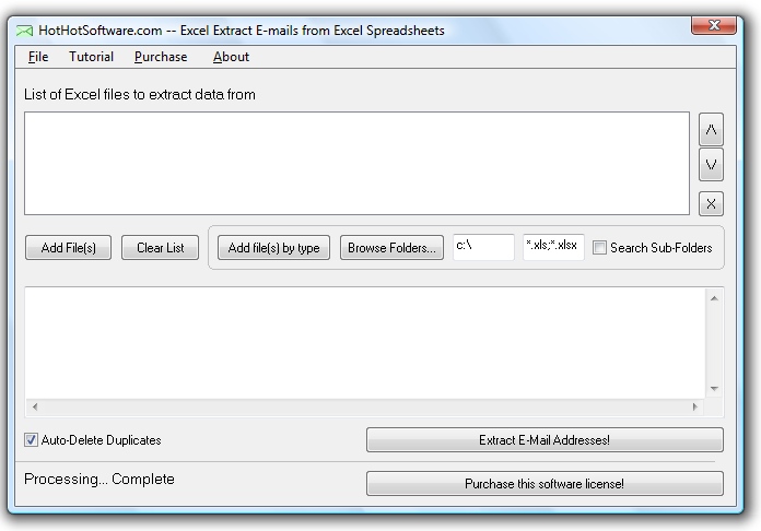 Logo Excel Extract E-mails from Excel Spreadsheets 9.0