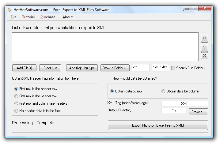 Logo Excel Export to XML Files 9.0