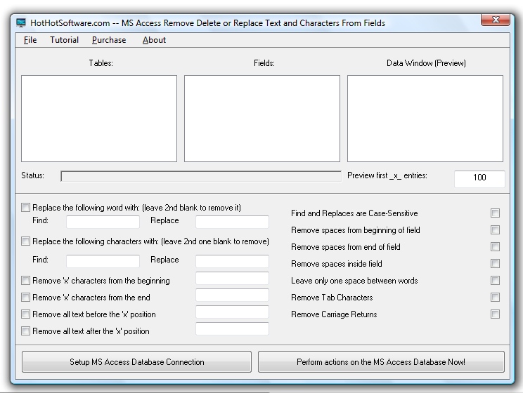 MS Access Remove Delete or Replace Text and Charac 9.0