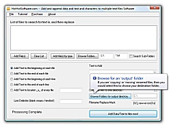 Click for a larger image of the Add and append data and text and characters to multiple text files software!