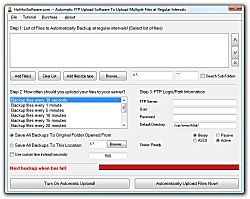 Screenshot of Get Automatic FTP Upload Software To Upload Multiple Files at Regular Intervals