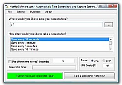 Click for a larger image of the Automatically Take Screenshots and Capture Screenshots for Windows PC software!