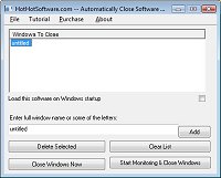 Screenshot of Get Automatically Close Software Windows Close Programs and Close Popups 9.0