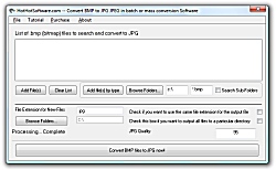 Screenshot of Get Convert BMP to JPG JPEG in batch or mass conversion 9.0