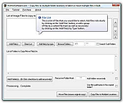 Click for a larger image of the Copy files to multiple folder locations in batch or move multiple files in bulk software!