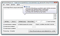 Screenshot of Get Create comma separated list or comma delimited or any delimited file