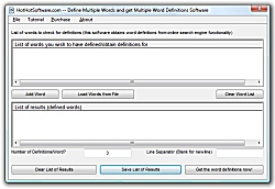 Screenshot of Get Define Multiple Words and get Multiple Word Definitions 9.0