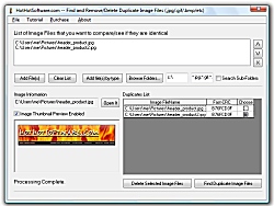 Click for a larger image of the Find and remove/delete image files (jpg/png/gif/bmp/etc) software!