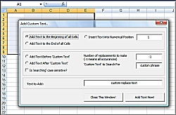 Click for a larger image of the Excel Add Data Text or characters to multiple cells within a spreadsheet software!