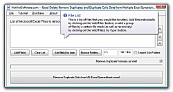 Screenshot of Get Excel Delete Remove Duplicates and Duplicate Cells Data from Multiple Excel Spreadsheets 9.0