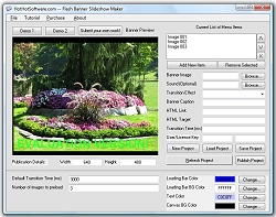 Screenshot of Get Flash Banner Slideshow Maker 9.0