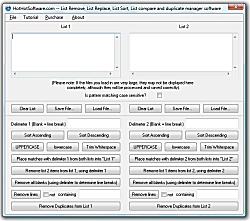 Screenshot of Get List manager Remove, List Replace, List Sort, List compare and duplicate list manager software Software