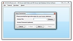 Screenshot of Get MS Access Split Fields and MS Access Spit Database Entries 9.0