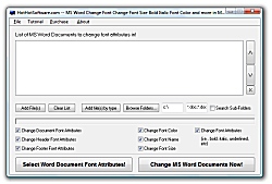 Click for a larger image of the MS Word Change Font Change Font Size Bold Italic Font Color and more in Multiple Documents software!