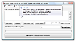 Screenshot of Get MS Word Extract Images from multiple files 9.0