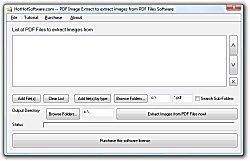 Screenshot of Get PDF Image Extract to extract images from PDF files