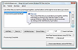 Screenshot of Get Merge Join and Combine Multiple PDF Files into One from Windows 9.0