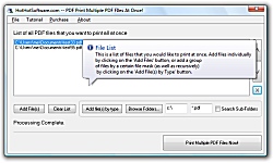 Screenshot of Get PDF Print Multiple PDF Files at once Software