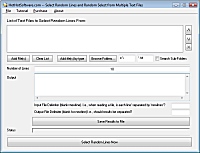 Select Random Lines and Random Select from Multiple Text Files Software