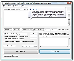 Click for a larger image of the Reformat Text Document File Reformatter and text wrapper software!