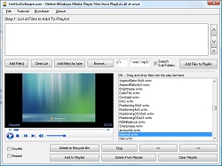 Screenshot of Get Delete Windows Media Player Files from Playlists all at once