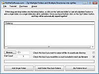 Click for a larger image of the Zip Multiple Folders and Multiple Directories into zipfiles software!