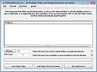 Screenshot of Get Zip Multiple Folders and Multiple Directories into zipfiles